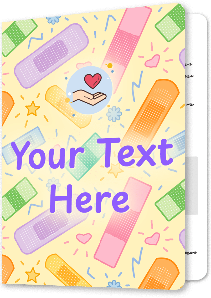 Colorful Plaster Get Well Soon Card