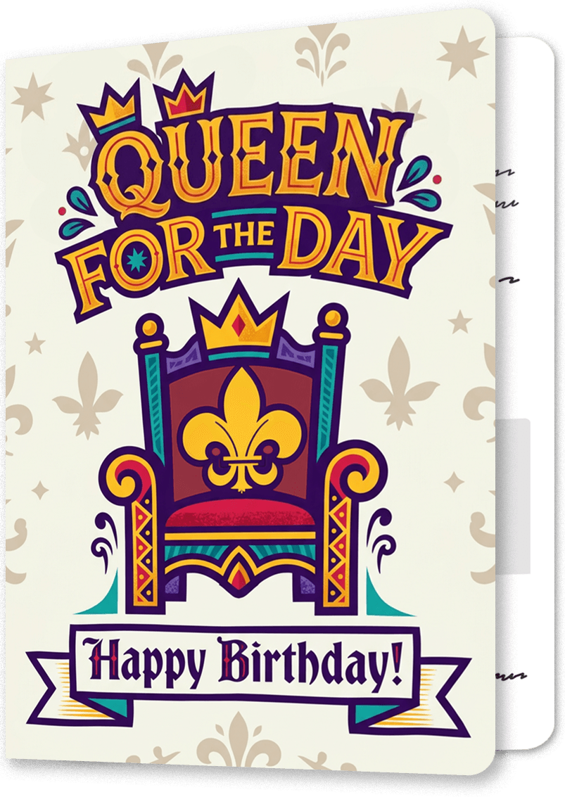 Queen For The Day Birthday Card