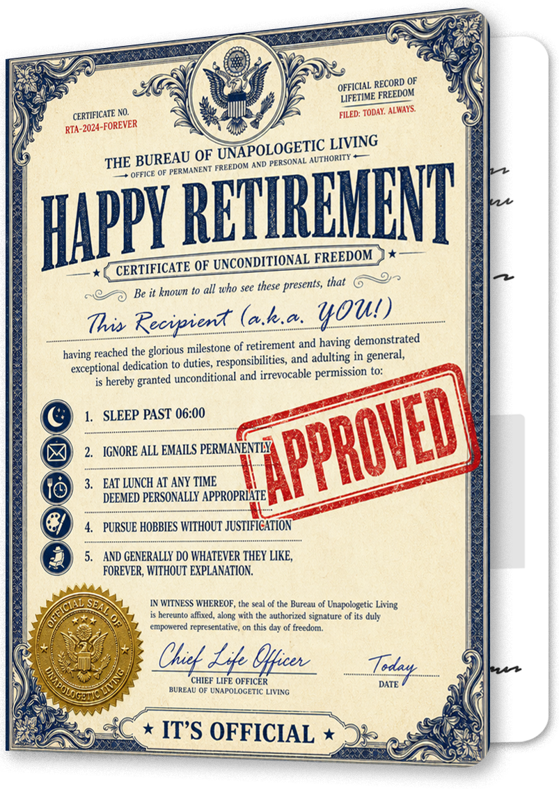 Official Freedom Approved Retirement Card