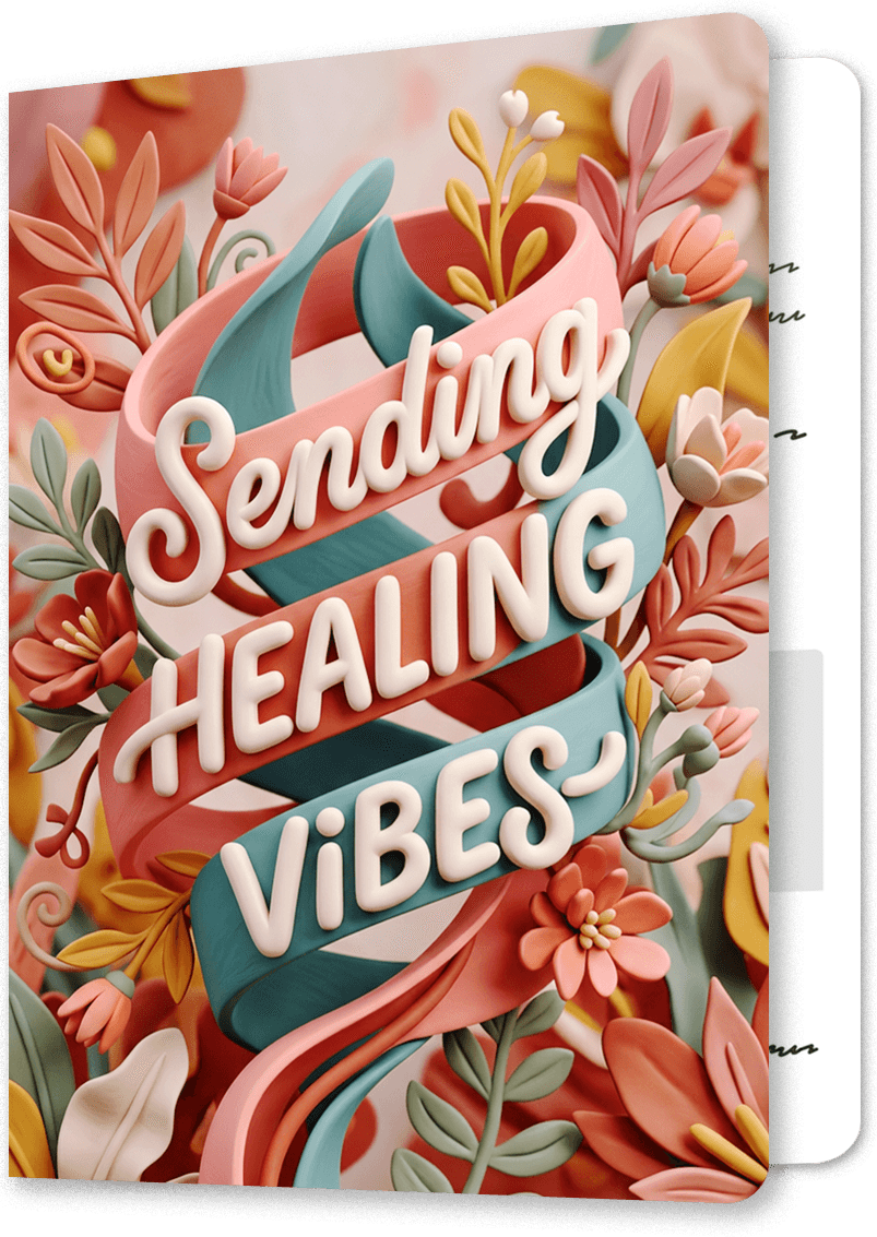 Healing Vibes Get Well Soon Card