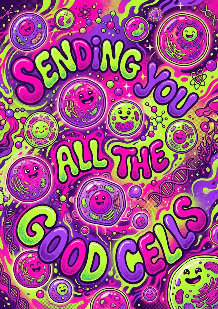 Good Cells Get Well Soon Card