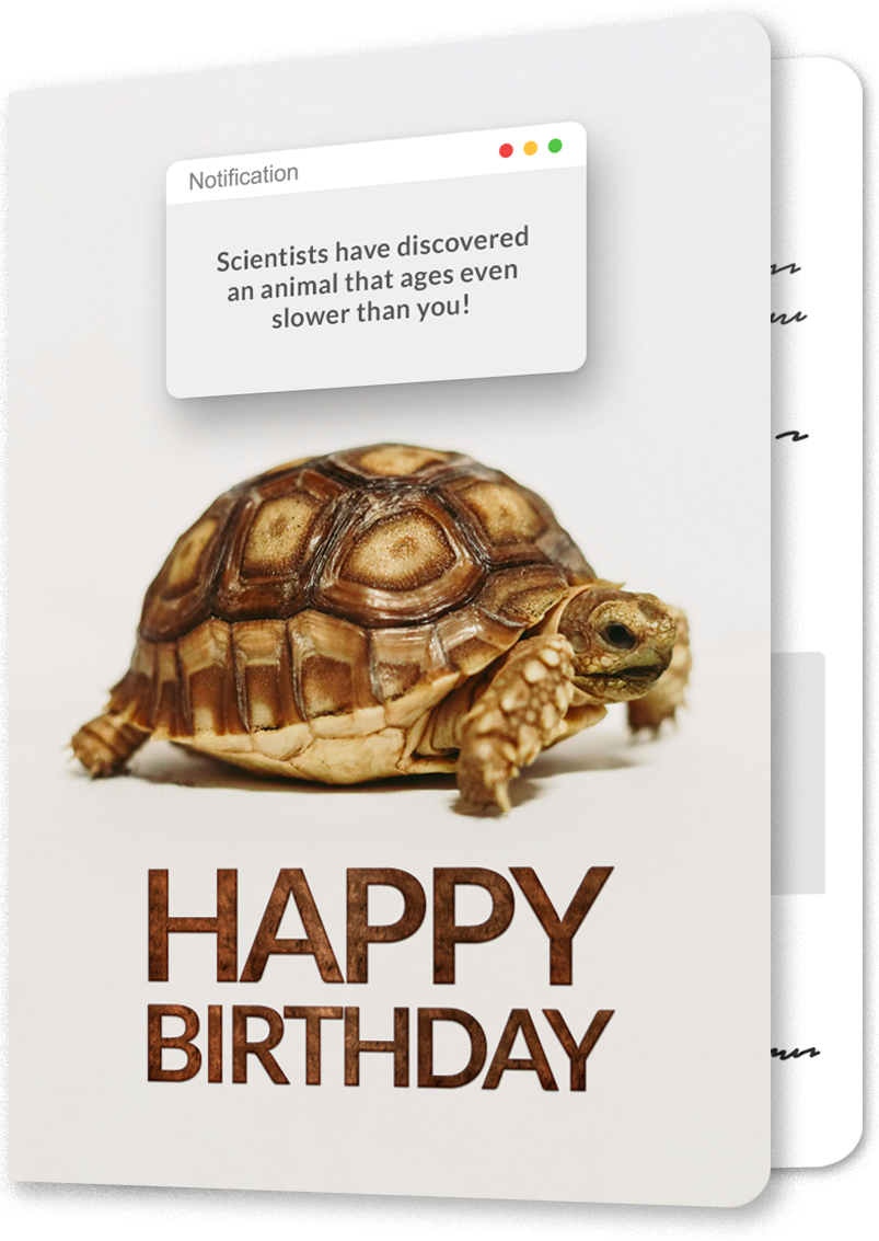 Funny Slow Aging Animal Birthday Card