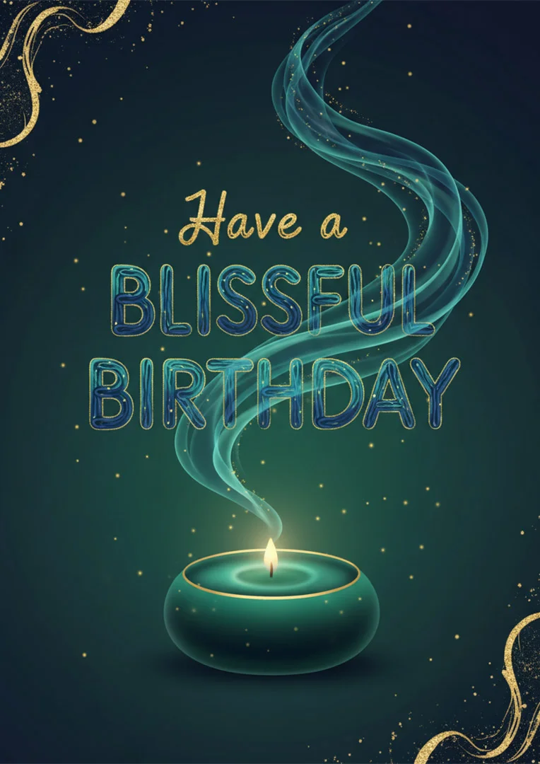 Zen Blissful Spa Birthday Card