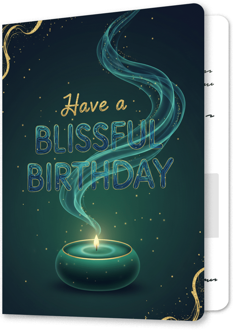 Zen Blissful Spa Birthday Card