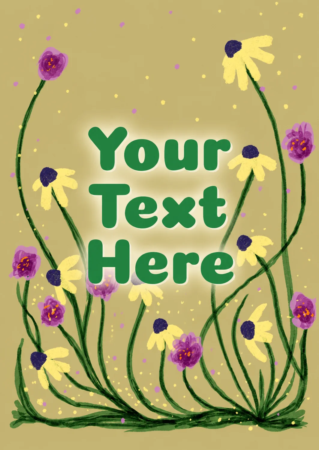 Wildflower Garden Good Luck Card