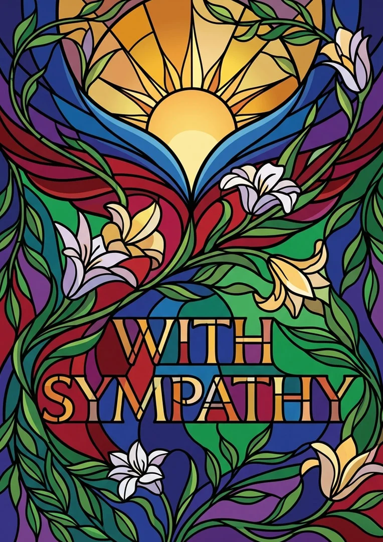 Peaceful Stained Glass Sympathy Card