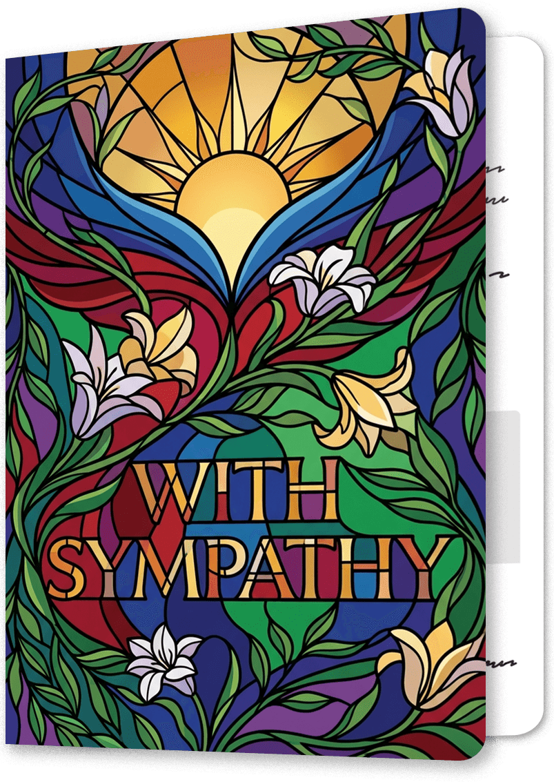 Peaceful Stained Glass Sympathy Card