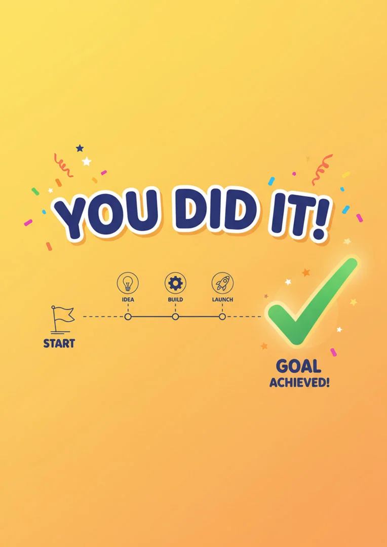 Goal Achieved Congratulations Card