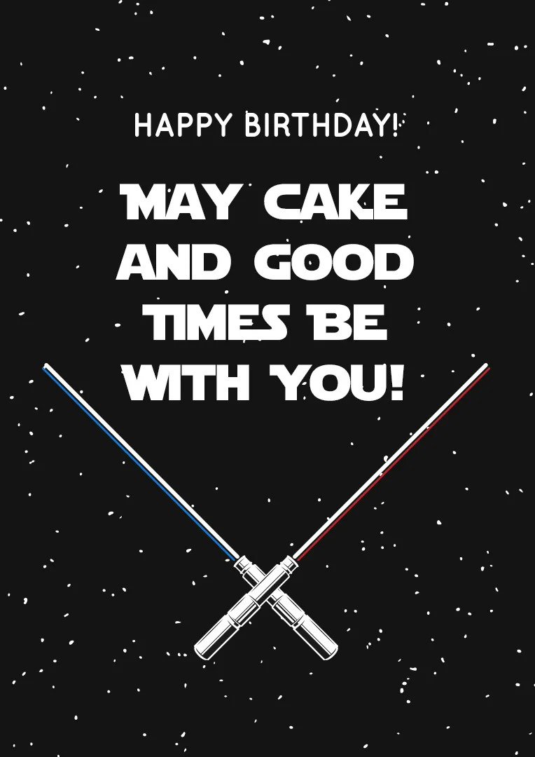 Galactic Force Birthday Card