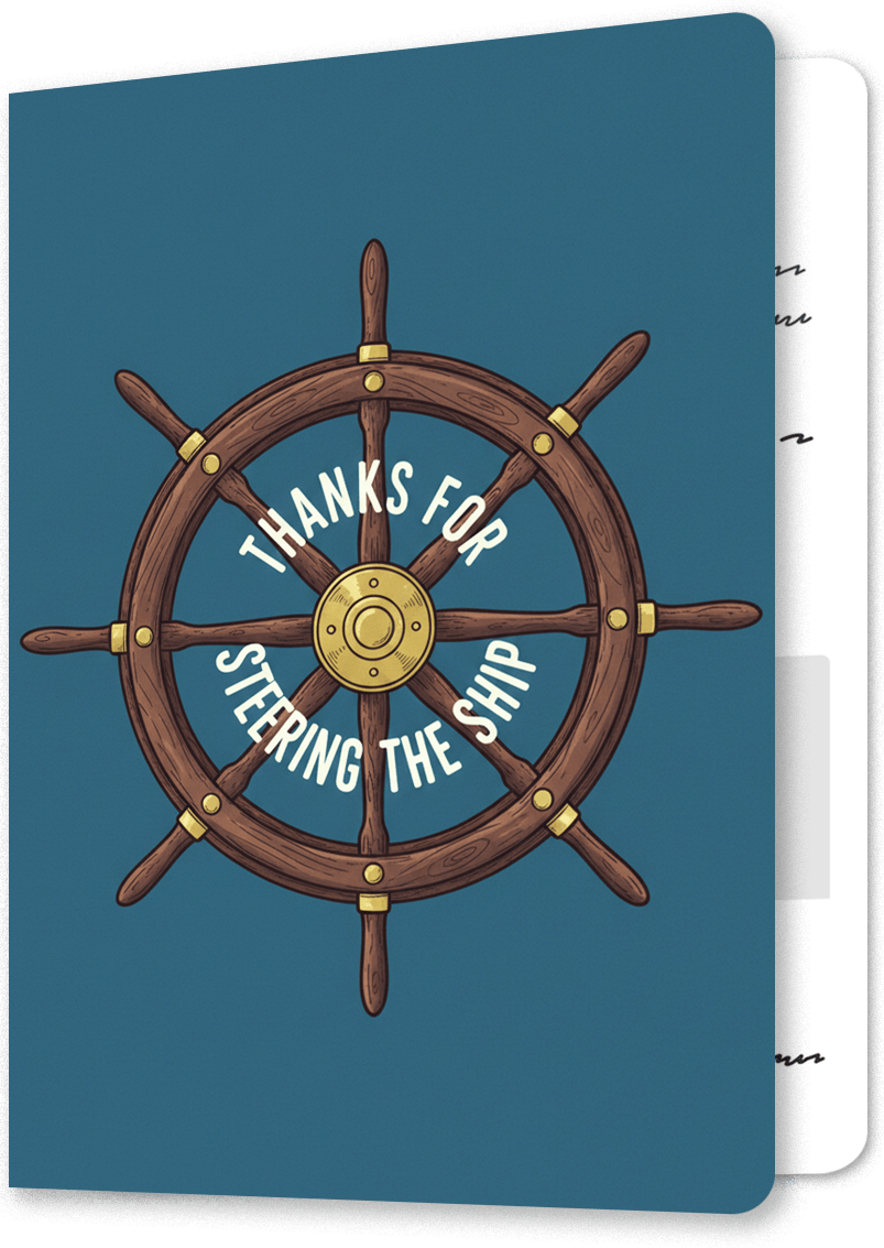 Steering The Ship Retirement Card