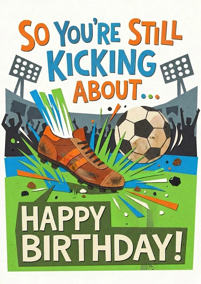 Still Kicking About Birthday Card