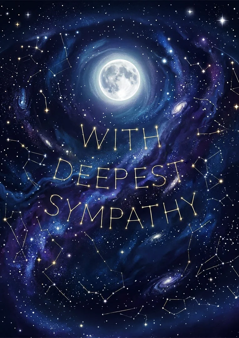Moonlit Constellation Deepest Sympathy Card