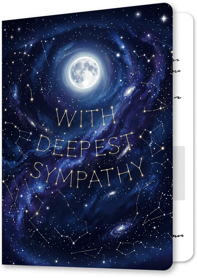 Moonlit Constellation Deepest Sympathy Card
