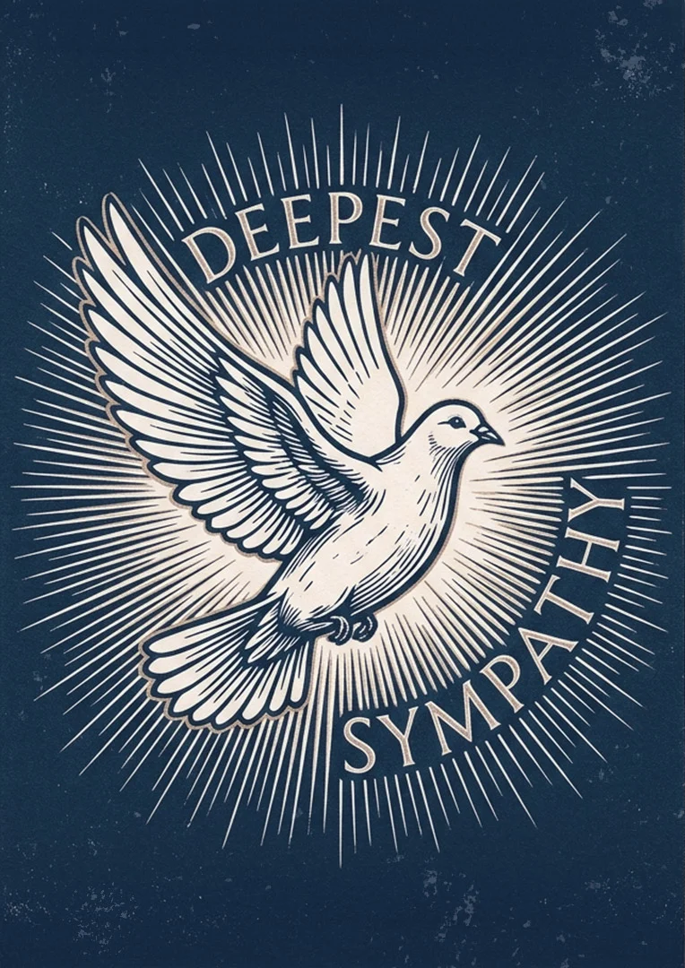 Peaceful Dove Deepest Sympathy Card