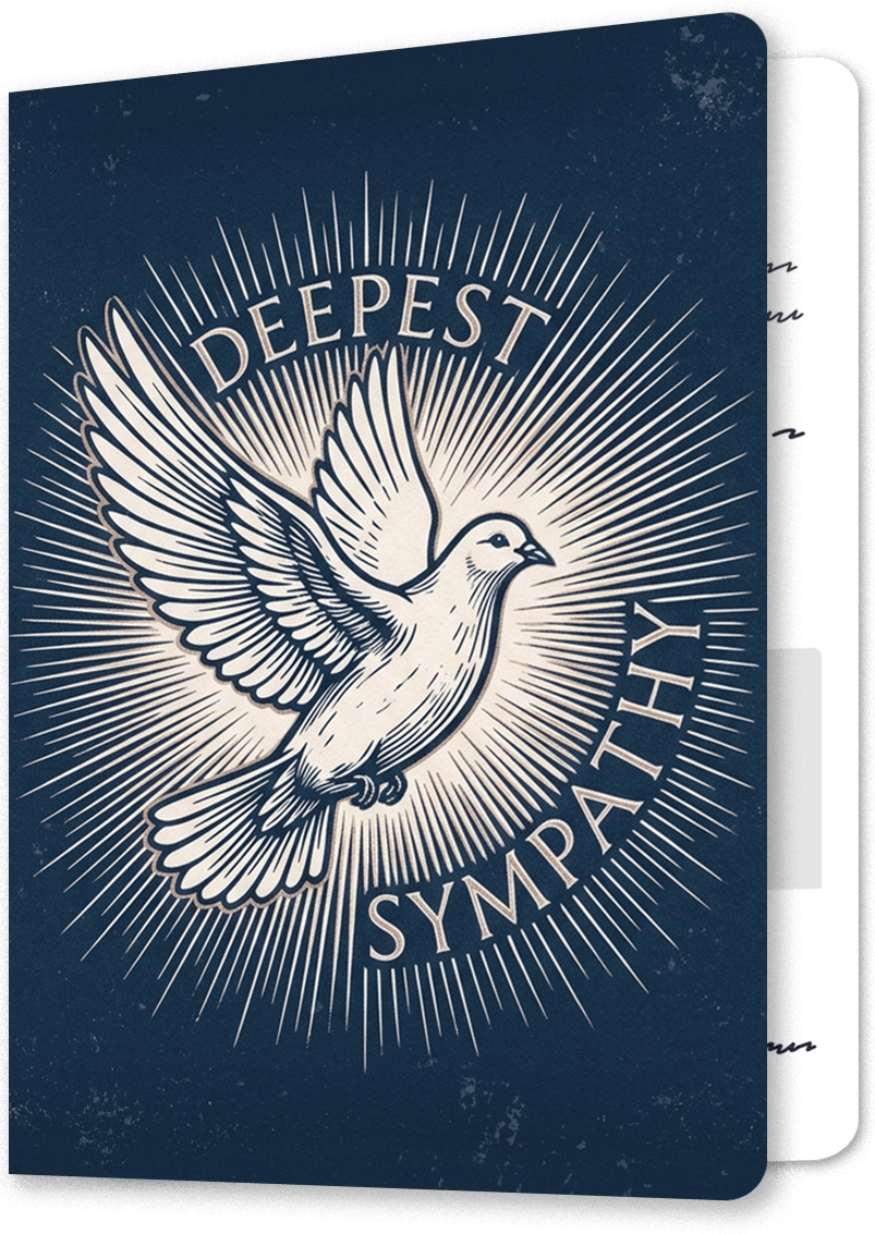 Peaceful Dove Deepest Sympathy Card