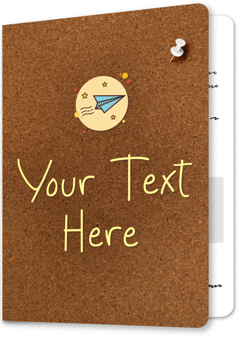 Adventure Awaits Cork Board Leaving Card