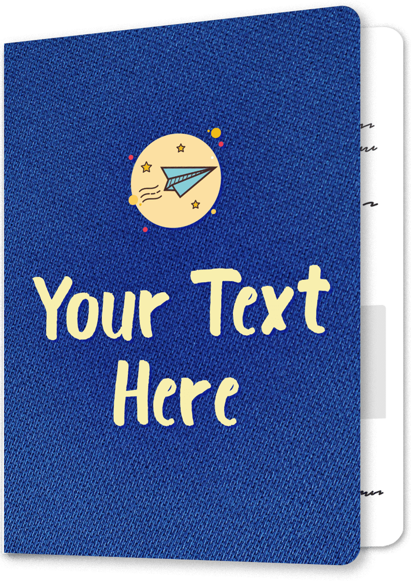 Denim Paper Airplane Birthday Card