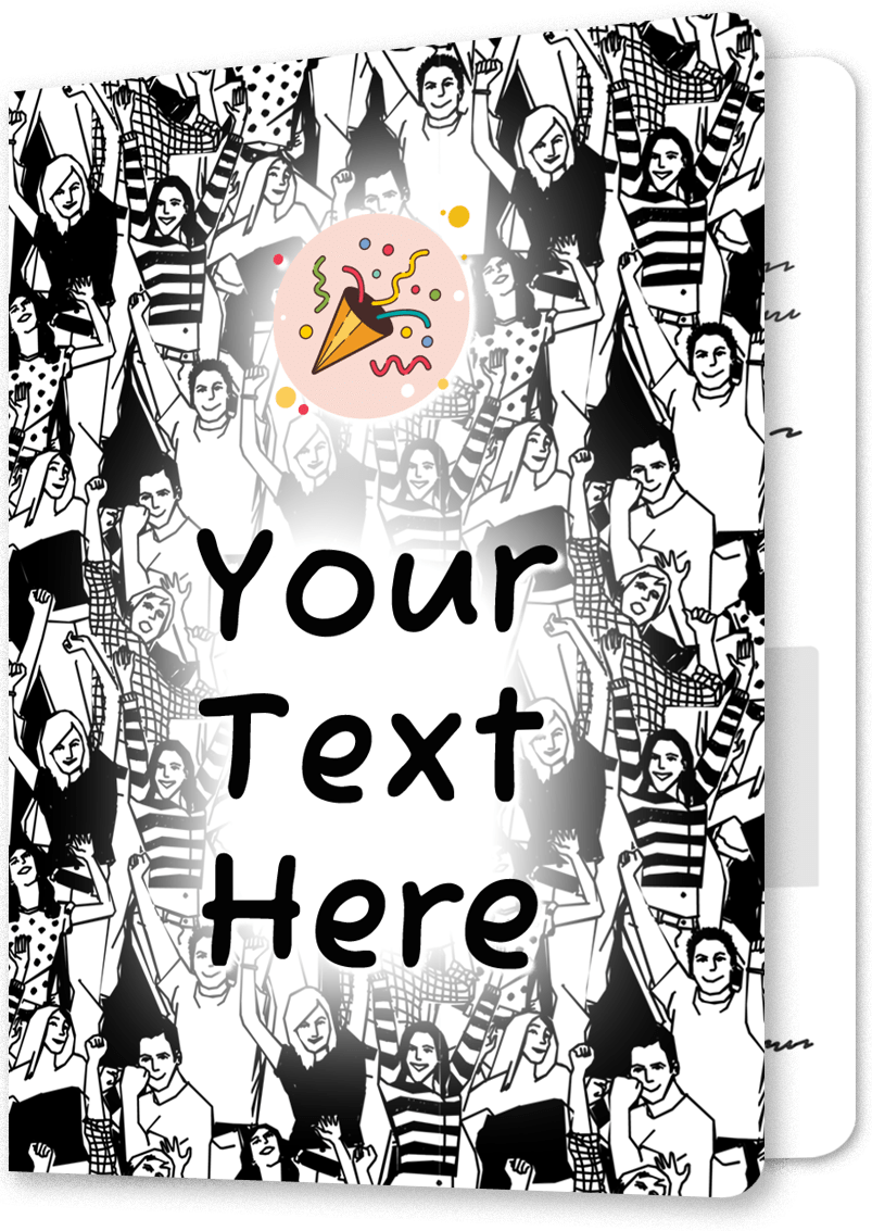 Cheering Crowd Celebration Wedding Card