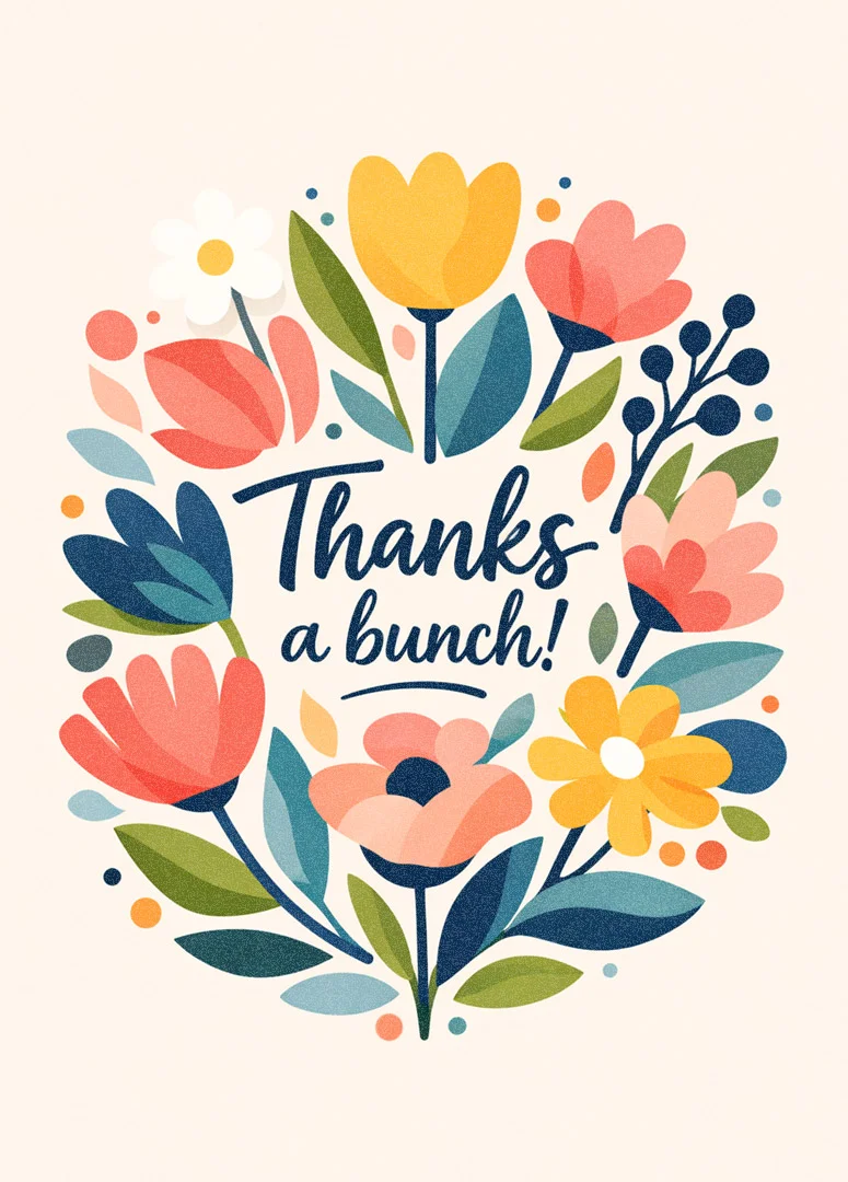 Thanks A Bunch Good Luck Card
