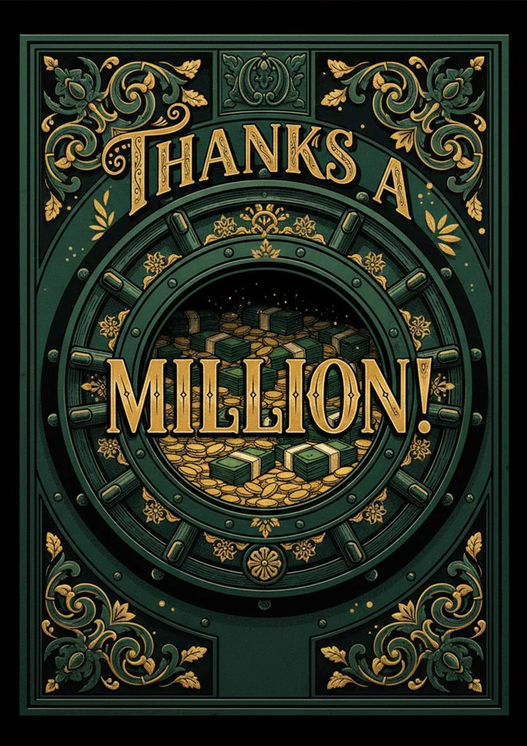 Thanks A Million Thank You Card