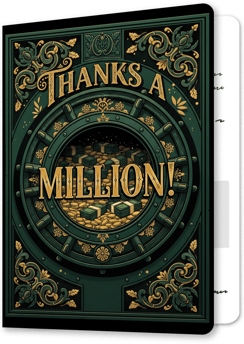 Thanks A Million Thank You Card