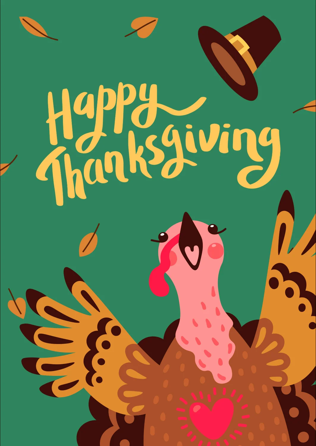 Silly Turkey Thanksgiving Card