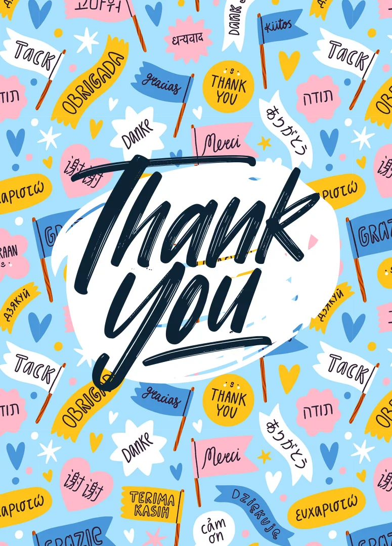 Multilingual Global Good Luck Card image