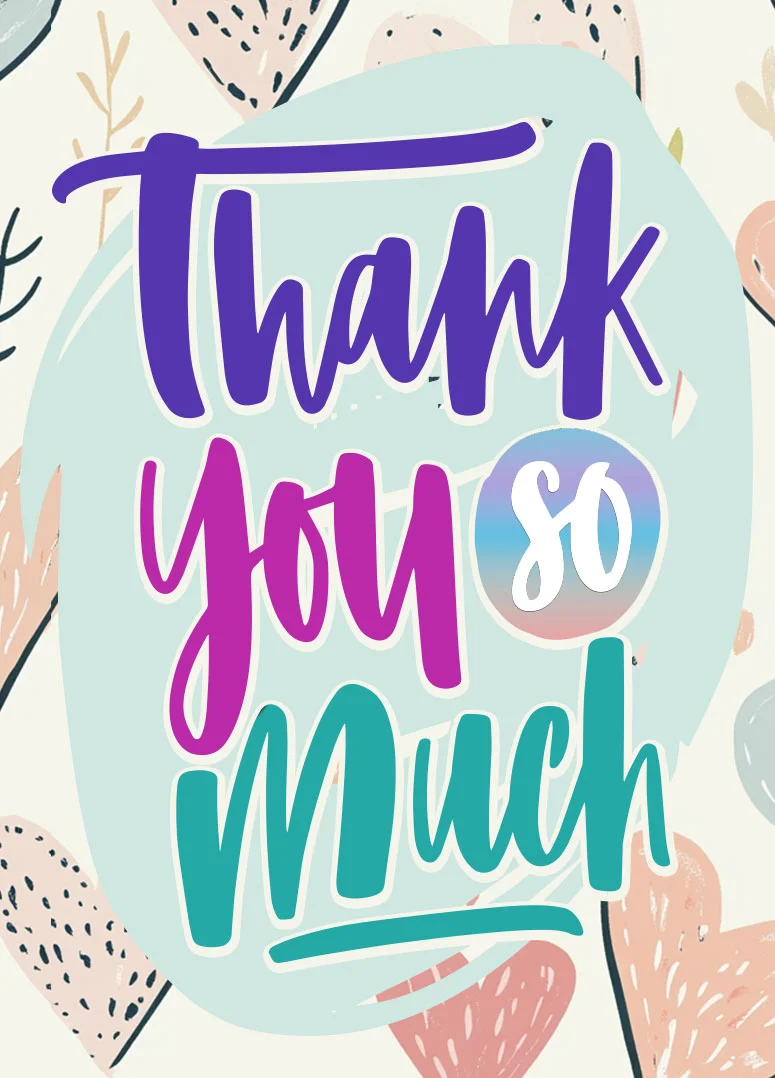 Vibrant Thank You So Much Card