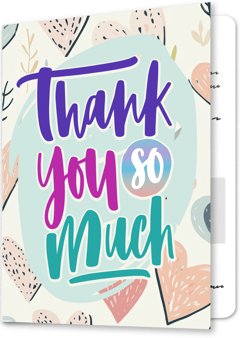 Vibrant Thank You So Much Card