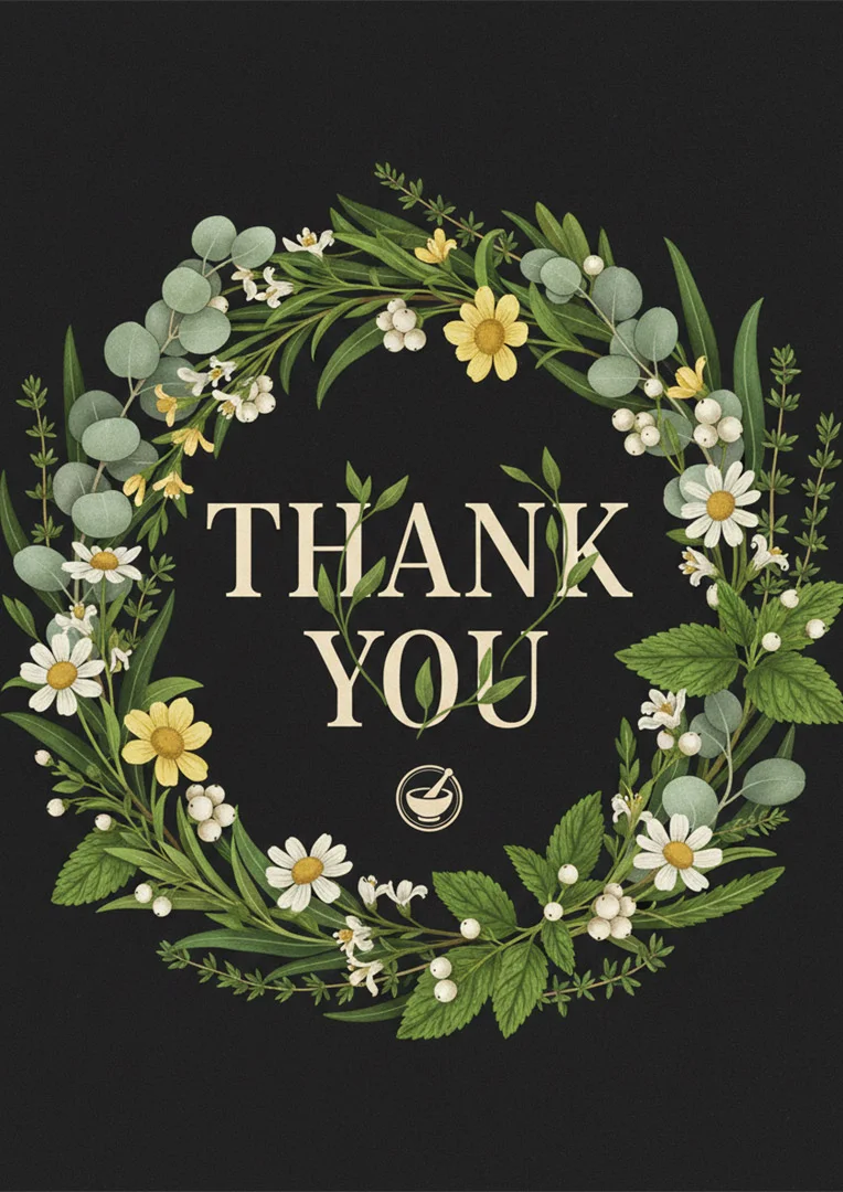 The Apothecary Botanical Thank You Card