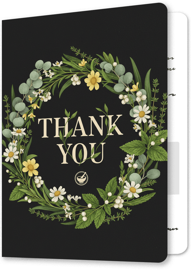 The Apothecary Botanical Thank You Card