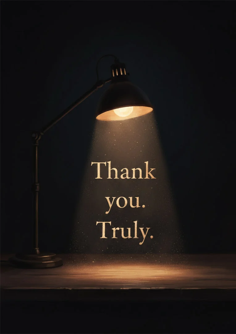A Truly Sincere Thank You Card