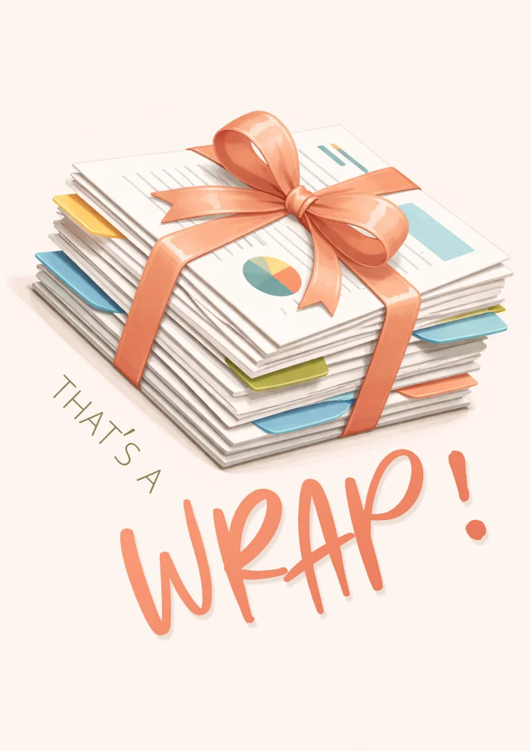 That's a Wrap Leaving Card