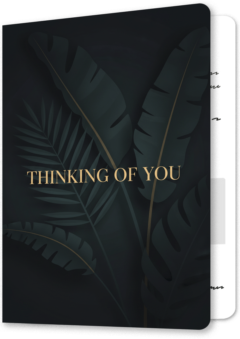 Secret Garden Foliage Sympathy Card