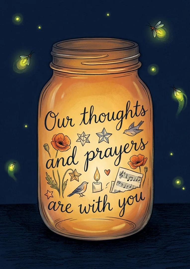 Thoughts and Prayers Jar Sympathy Card