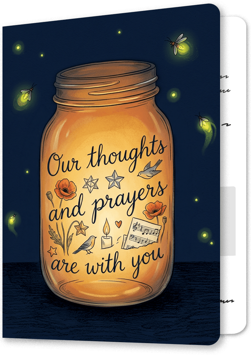 Glowing Jar Get Well Soon Card