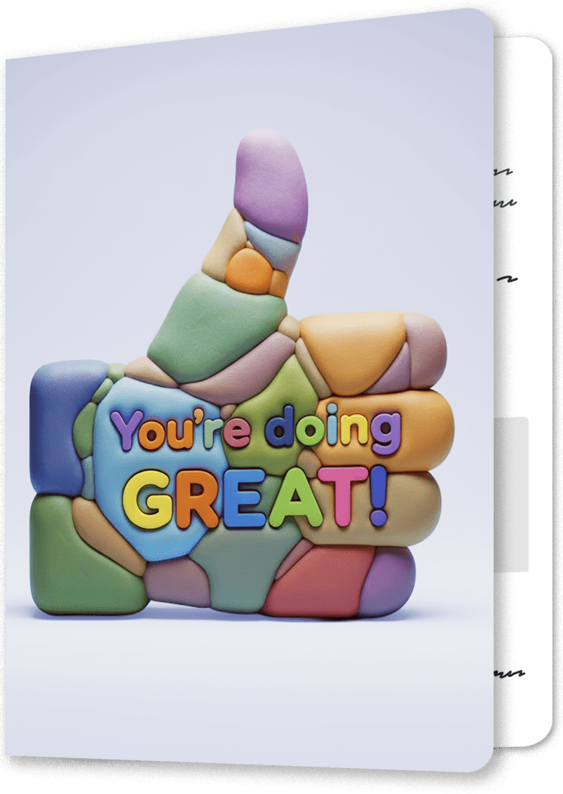 Doing Great Awesome Thank You Card