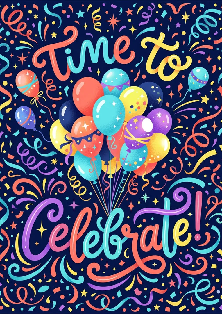 Time To Celebrate Work Anniversary Card