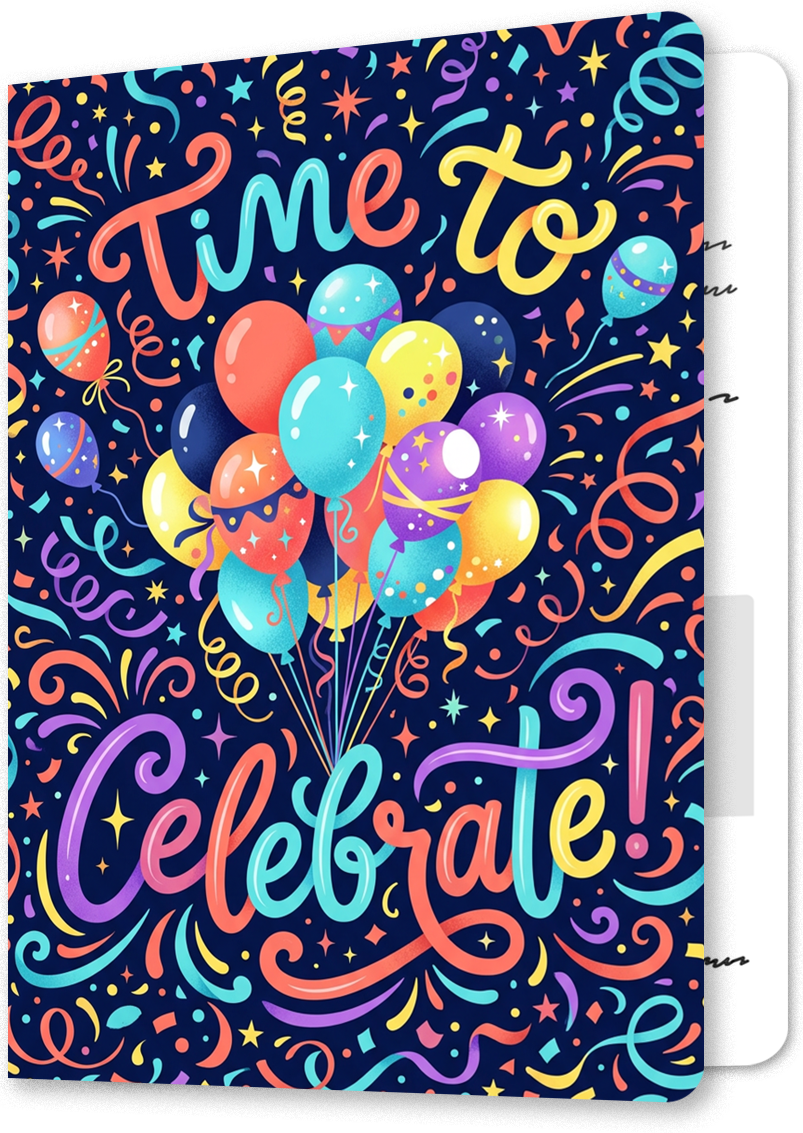 Time To Celebrate Birthday Card