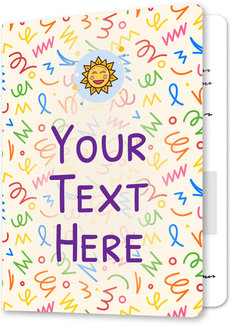Colorful Twisty Confetti Birthday Card