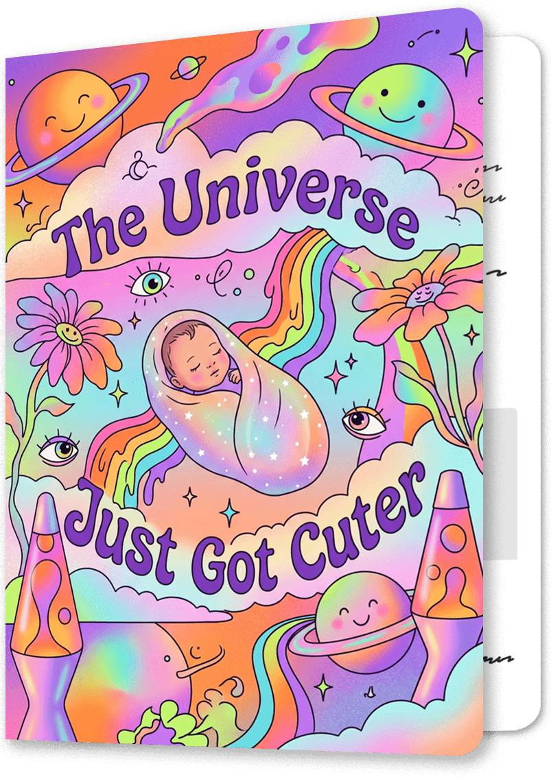 <p>Cosmic Universe Baby Maternity Card</p>
 image