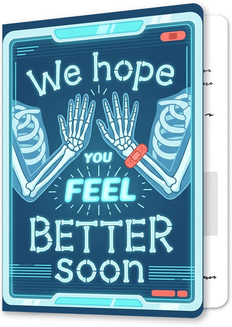 X-Ray Tech Get Well Soon Card