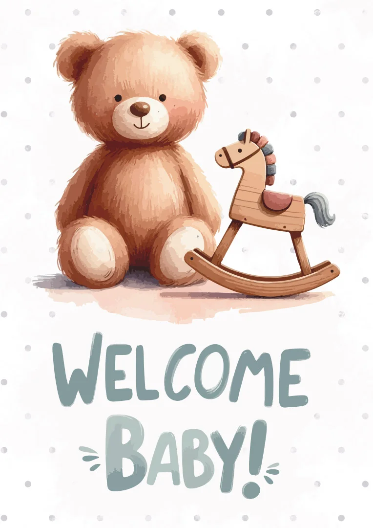 Sweet Nursery Toys Baby Shower Card