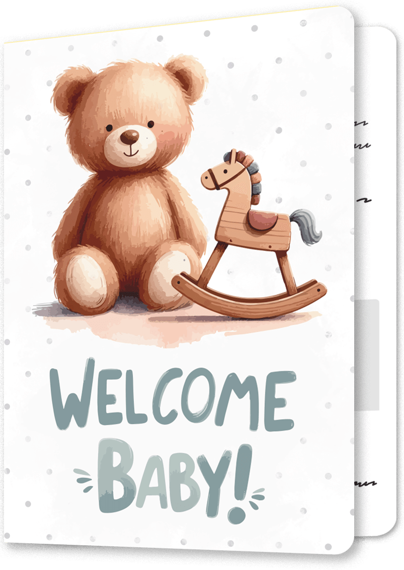 Cuddly Silly Old Bear Maternity Card