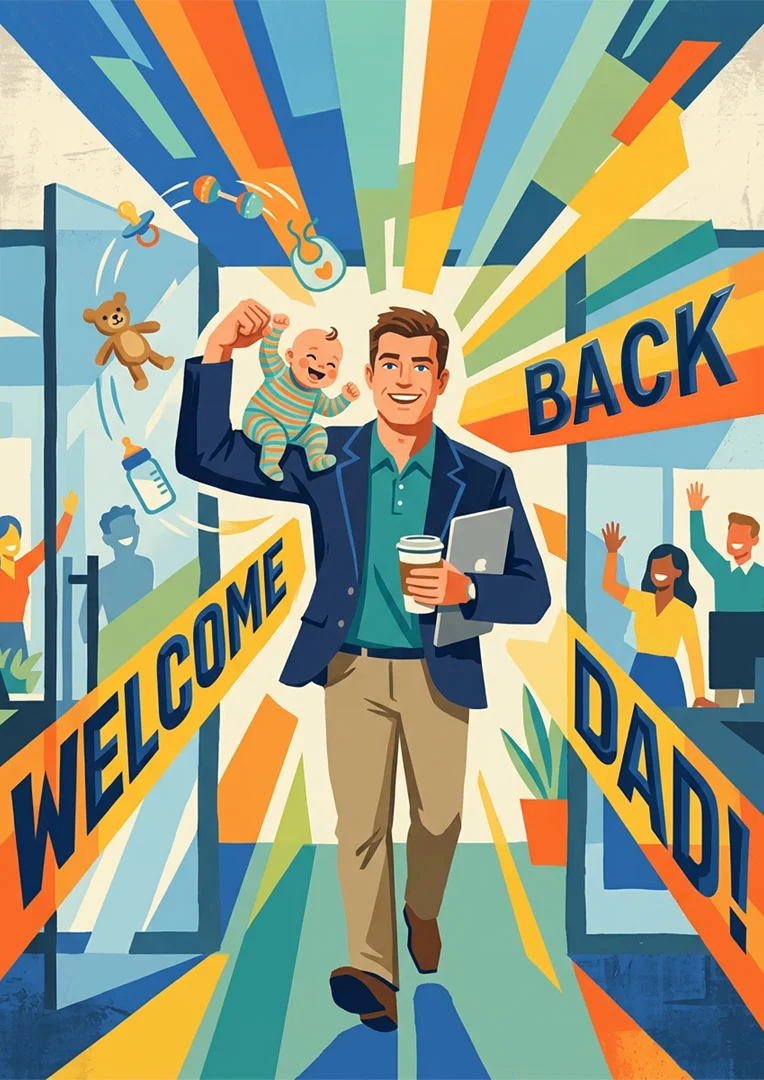 Welcome Back Dad Congratulations Card