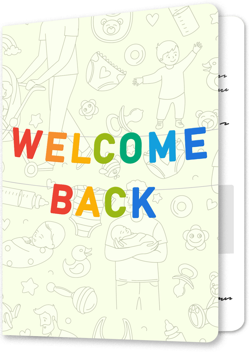 Welcome Back New Parent Card