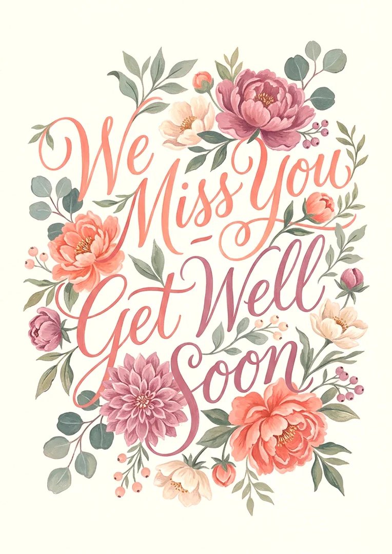 Miss You Get Well Soon Card