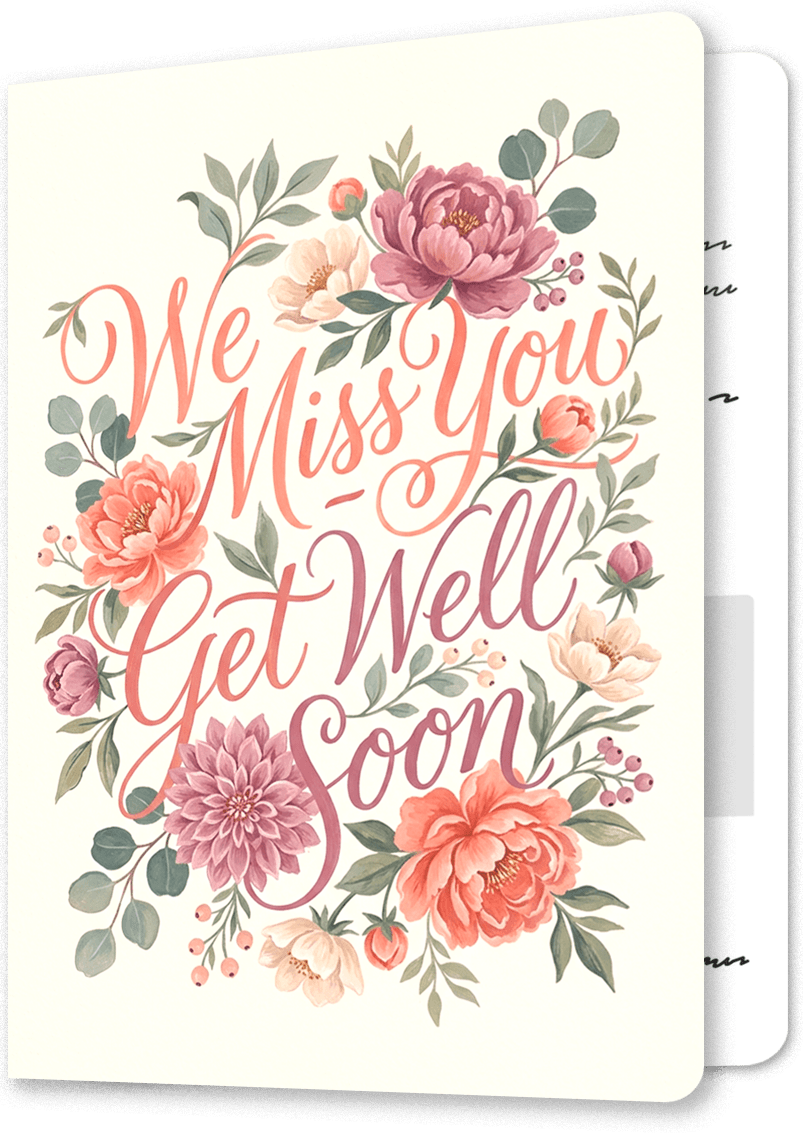Miss You Get Well Soon Card