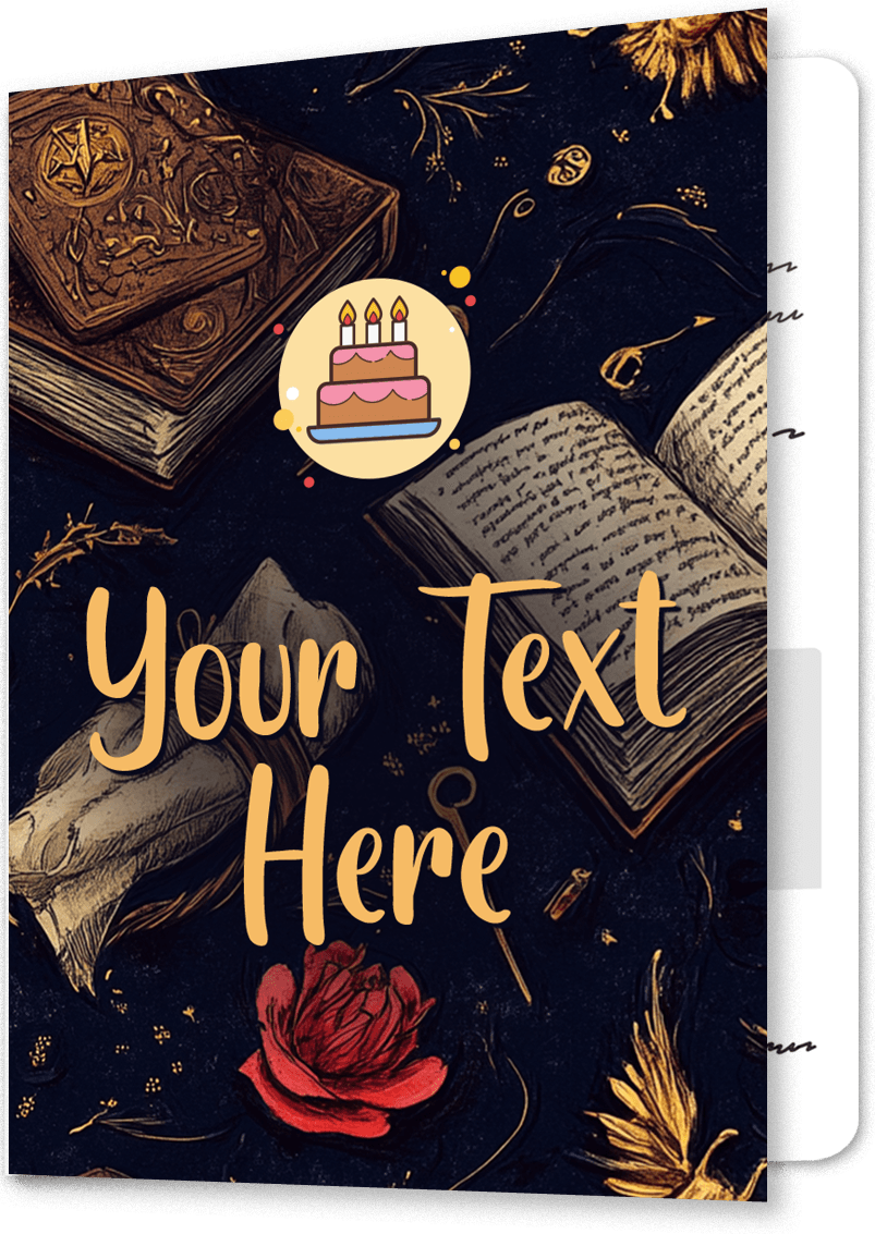 Mystical Birthday Tome Card