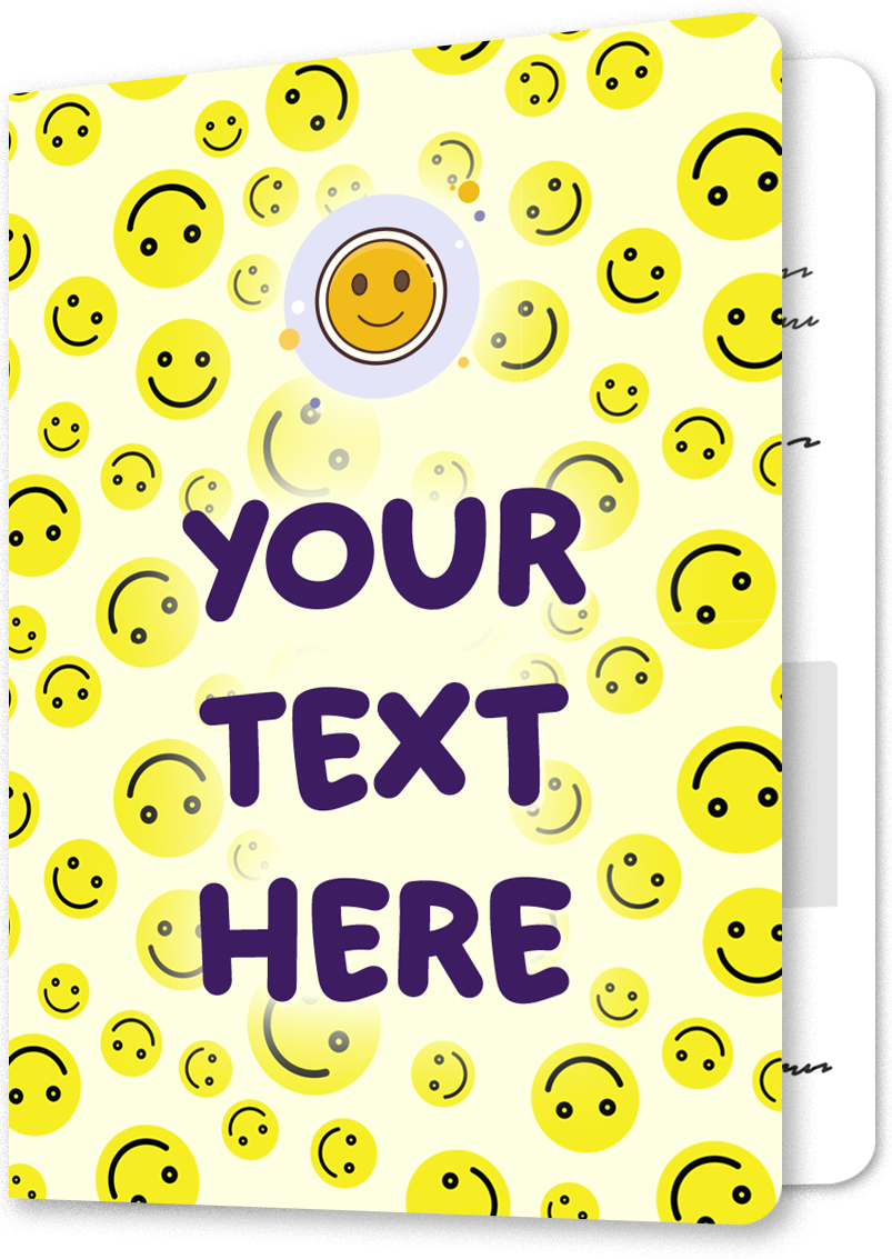 Happy Vibes Yellow Smiley Birthday Card